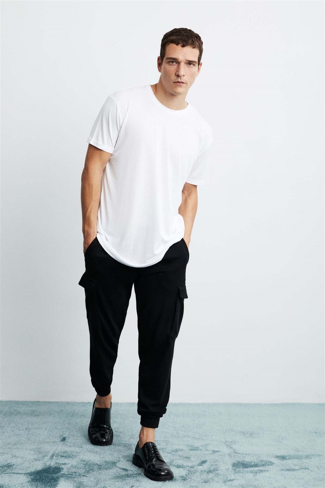 OSCAR Örme Comfort Fit Beyaz  T-Shirt