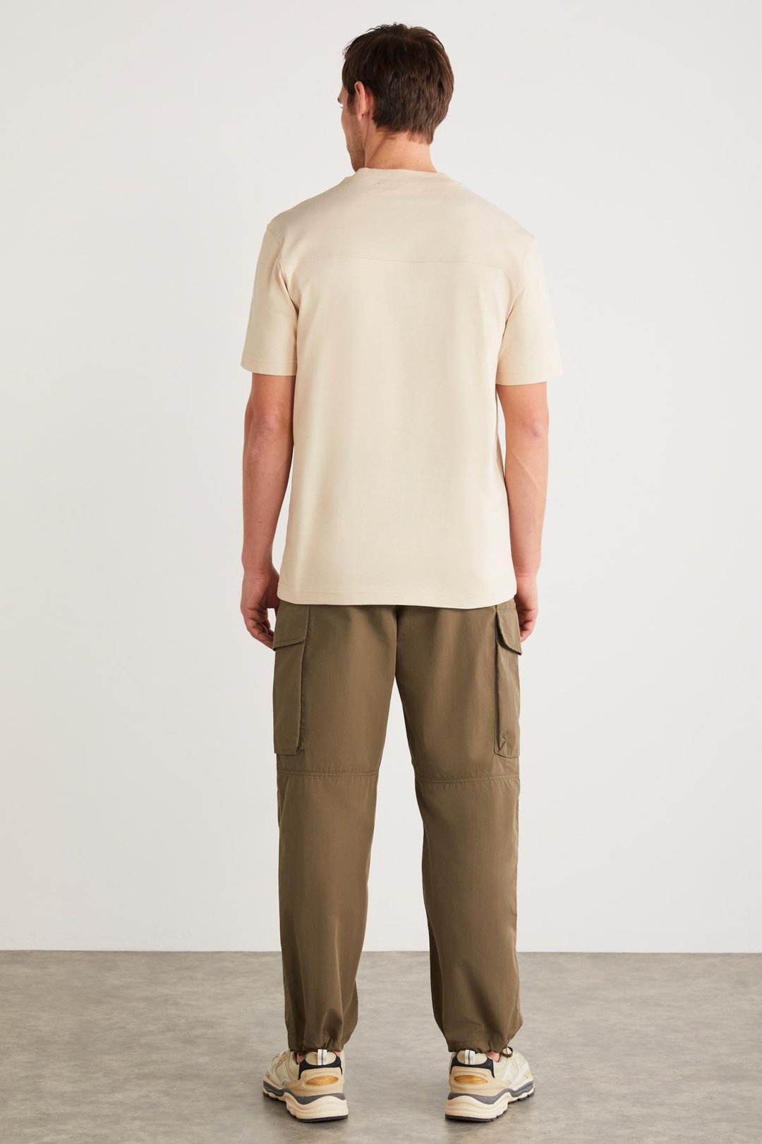PABLO Basic Regular Bej Tekli T-Shirt