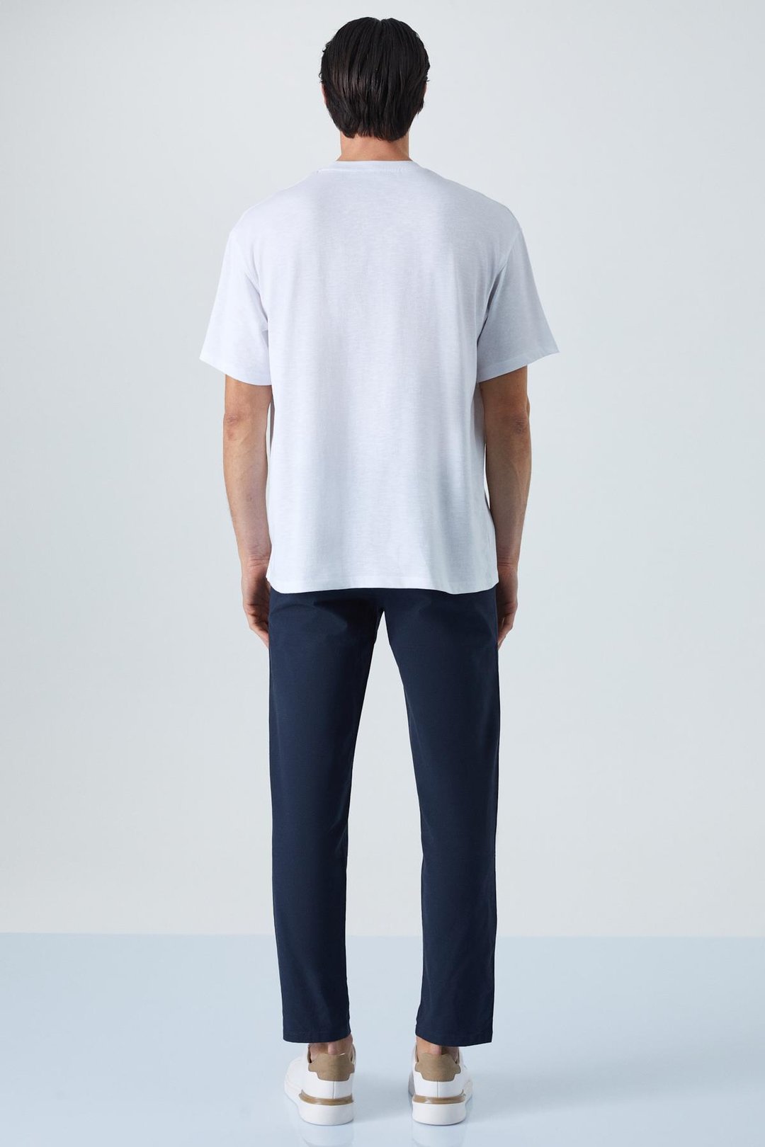 PAPAYA Erkek Sırt Baskılı Beyaz T-Shirt