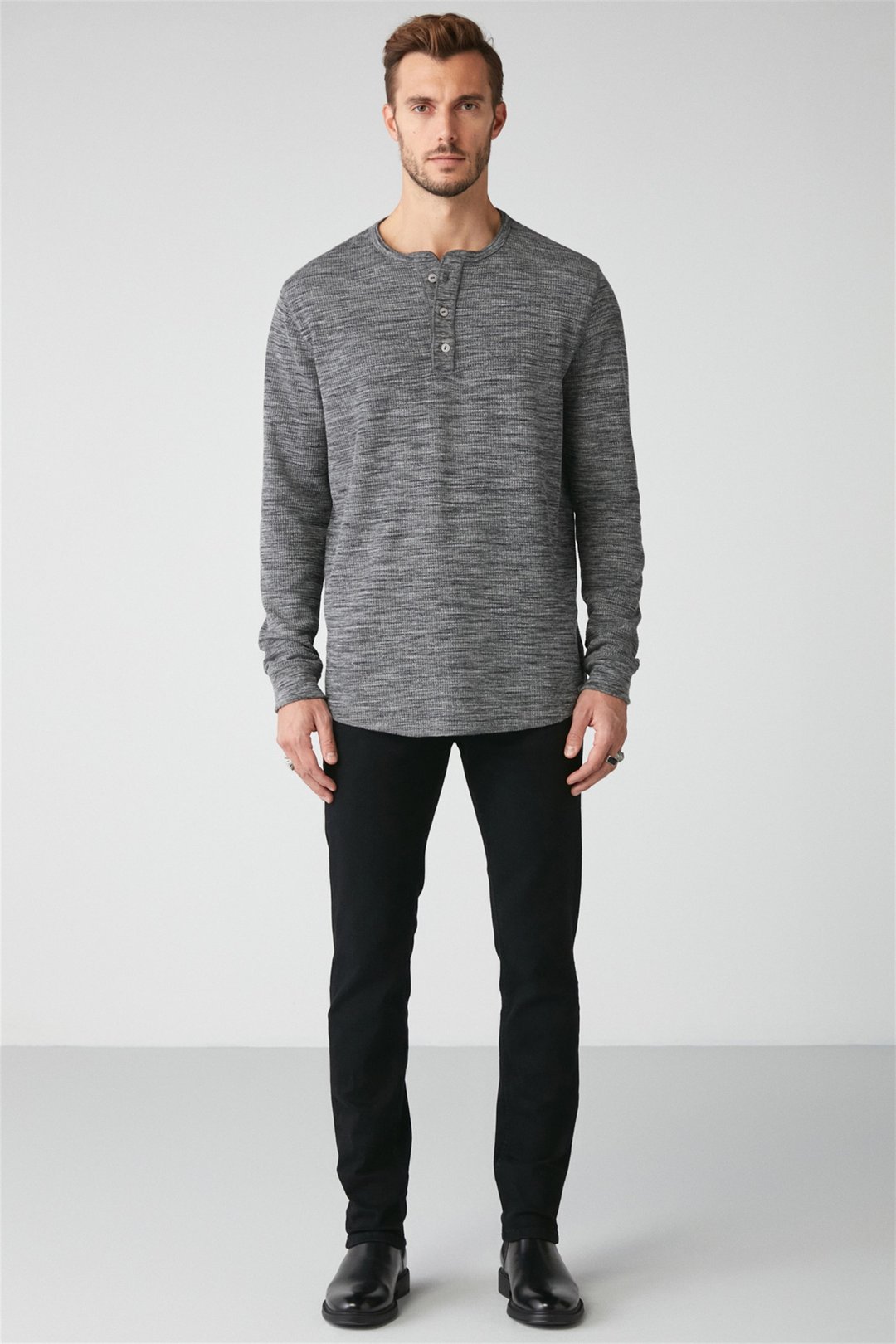 PATRICK Örme Regular Grimelanj  T-Shirt