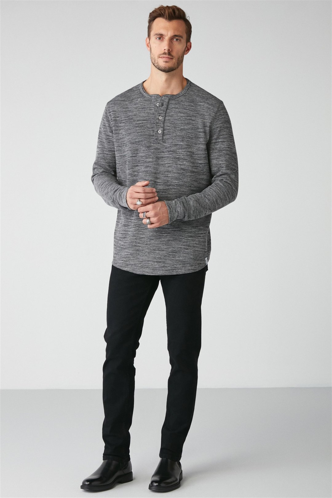 PATRICK Örme Regular Grimelanj  T-Shirt