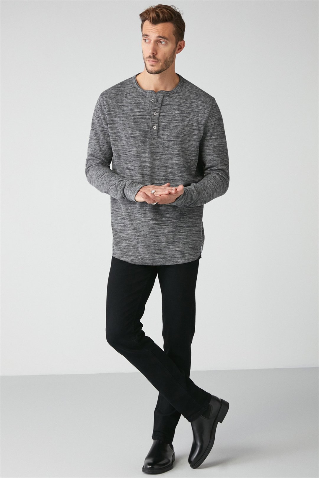 PATRICK Örme Regular Grimelanj  T-Shirt