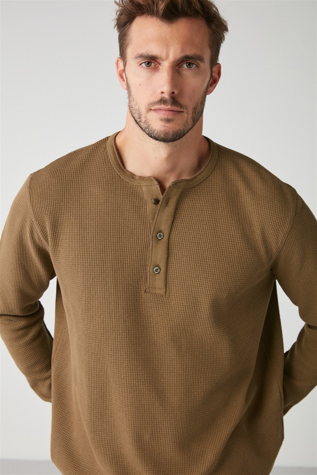 PATRICK Örme Regular Haki  T-Shirt