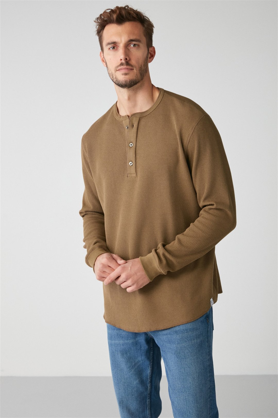 PATRICK Örme Regular Haki  T-Shirt