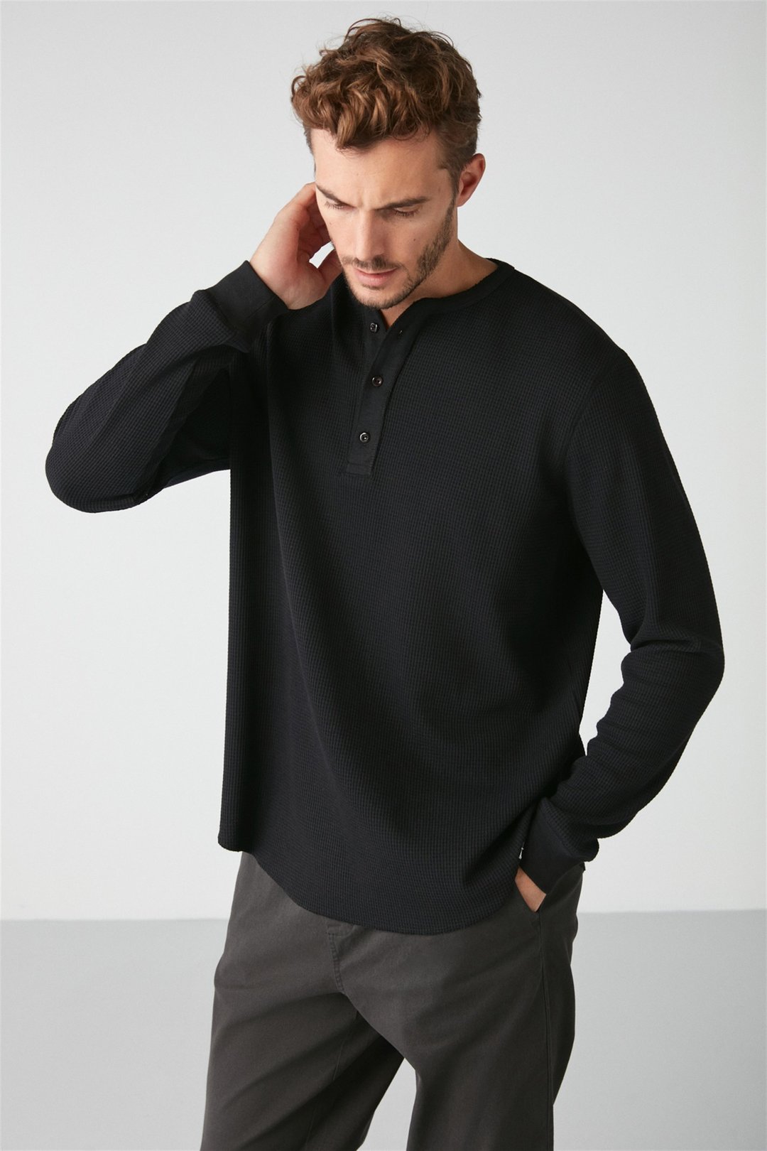 PATRICK Örme Regular Siyah  T-Shirt