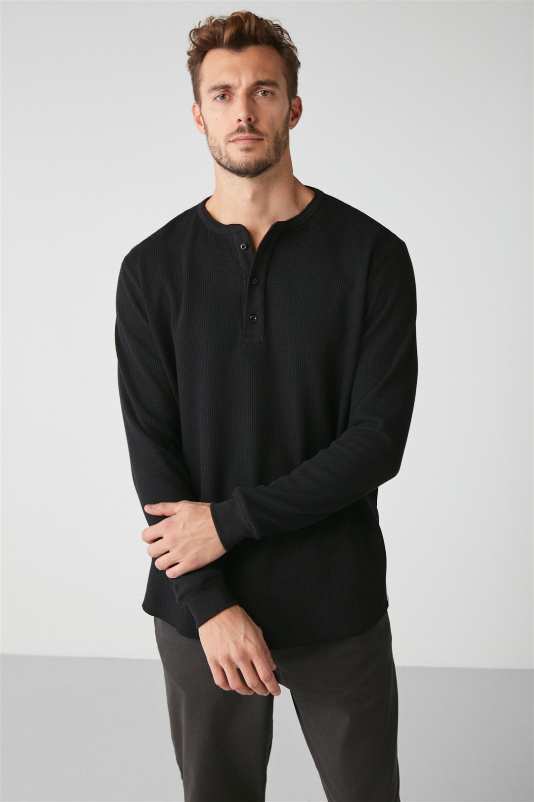 PATRICK Örme Regular Siyah  T-Shirt