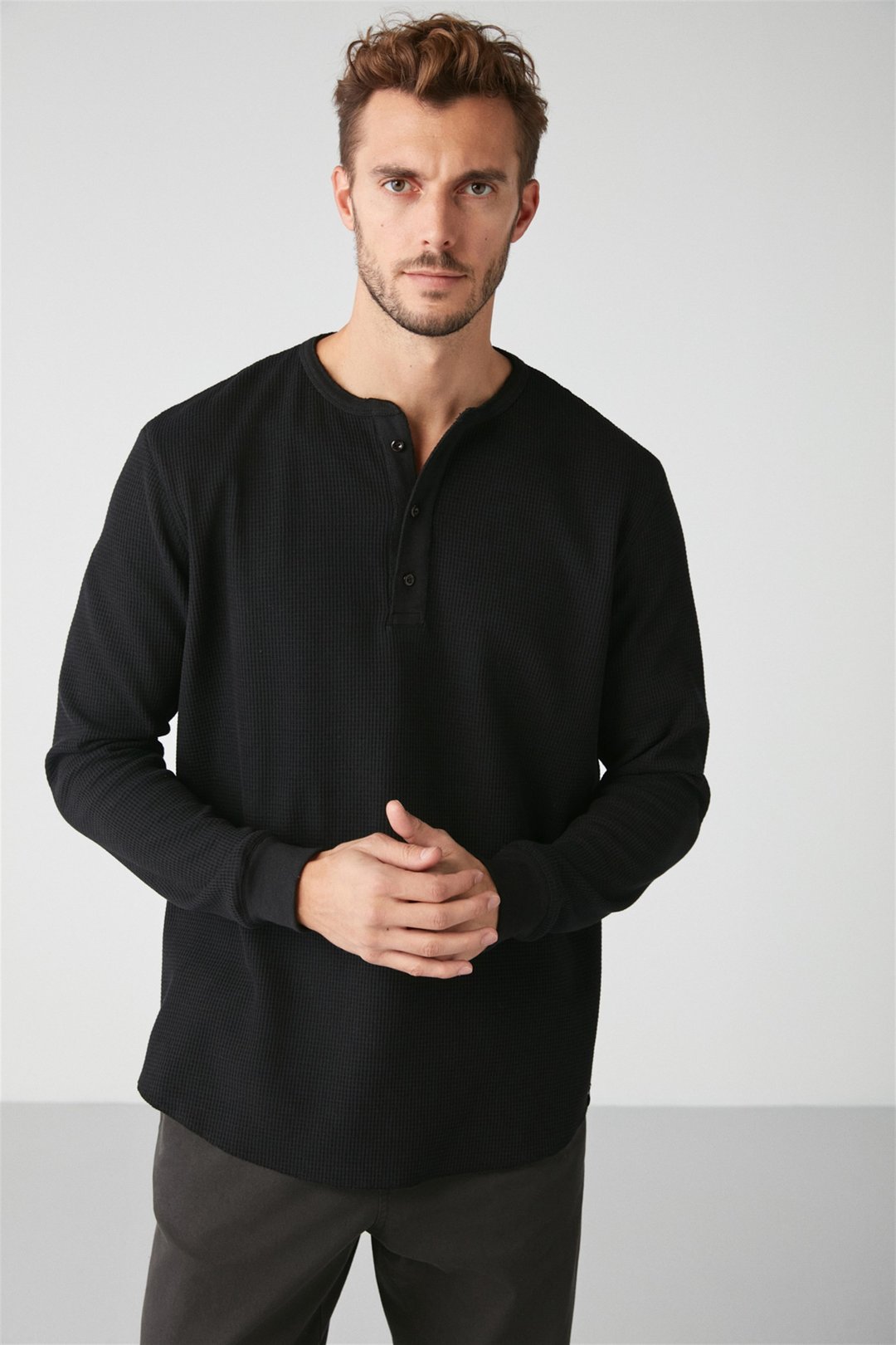 PATRICK Örme Regular Siyah  T-Shirt