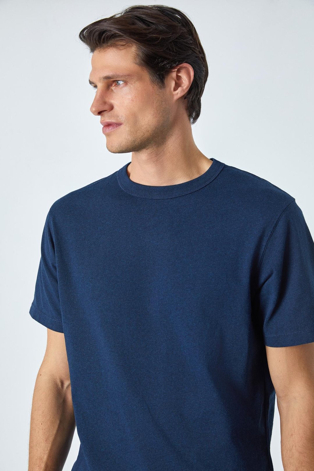 PELTZ Erkek Relaxed Bisiklet Yaka Kısa Kollu Lacivert T-Shirt