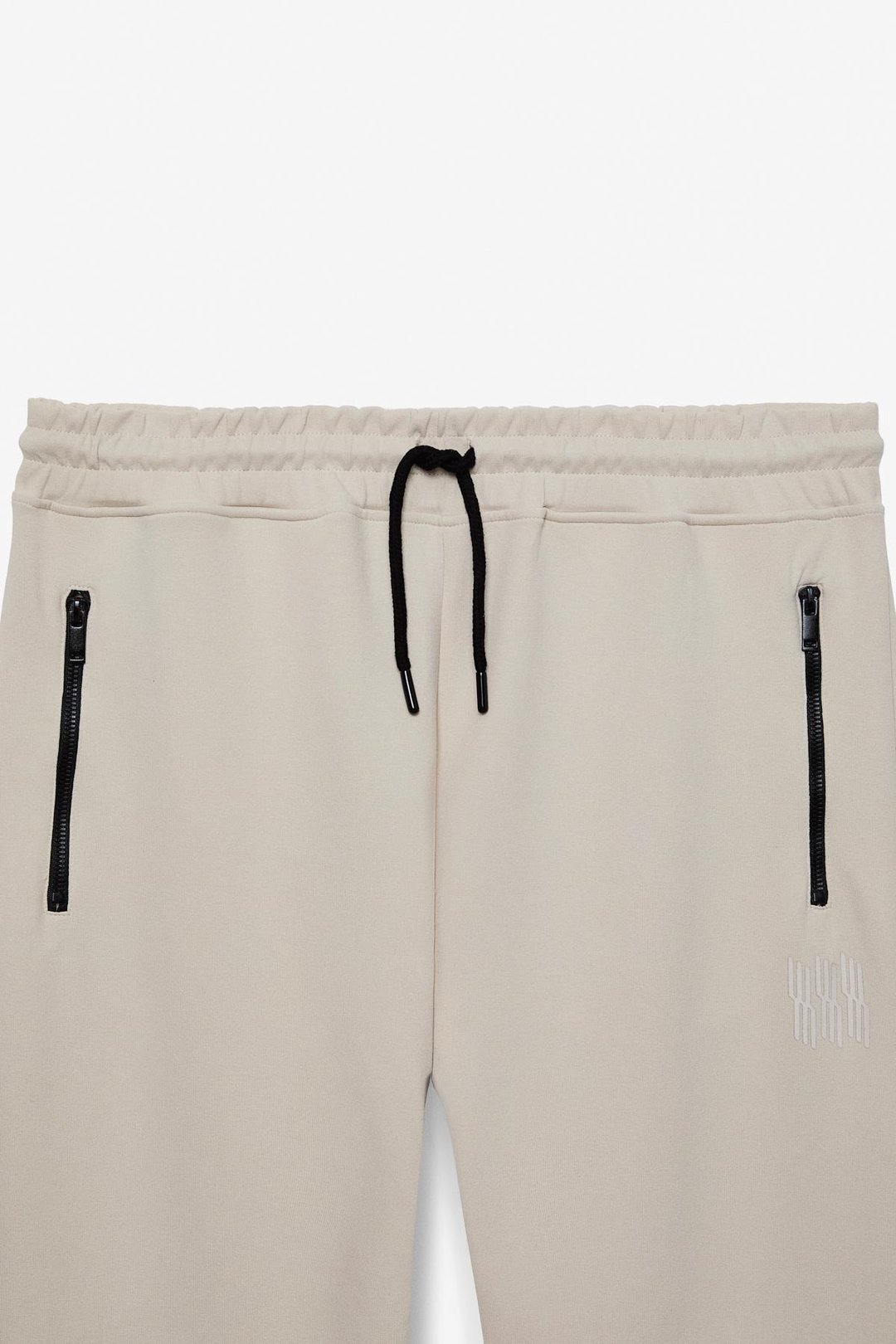 PEPO Erkek Beli Lastikli Cepleri Fermuarlı Baskı Detaylı Relaxed Gri Eşofman Altı