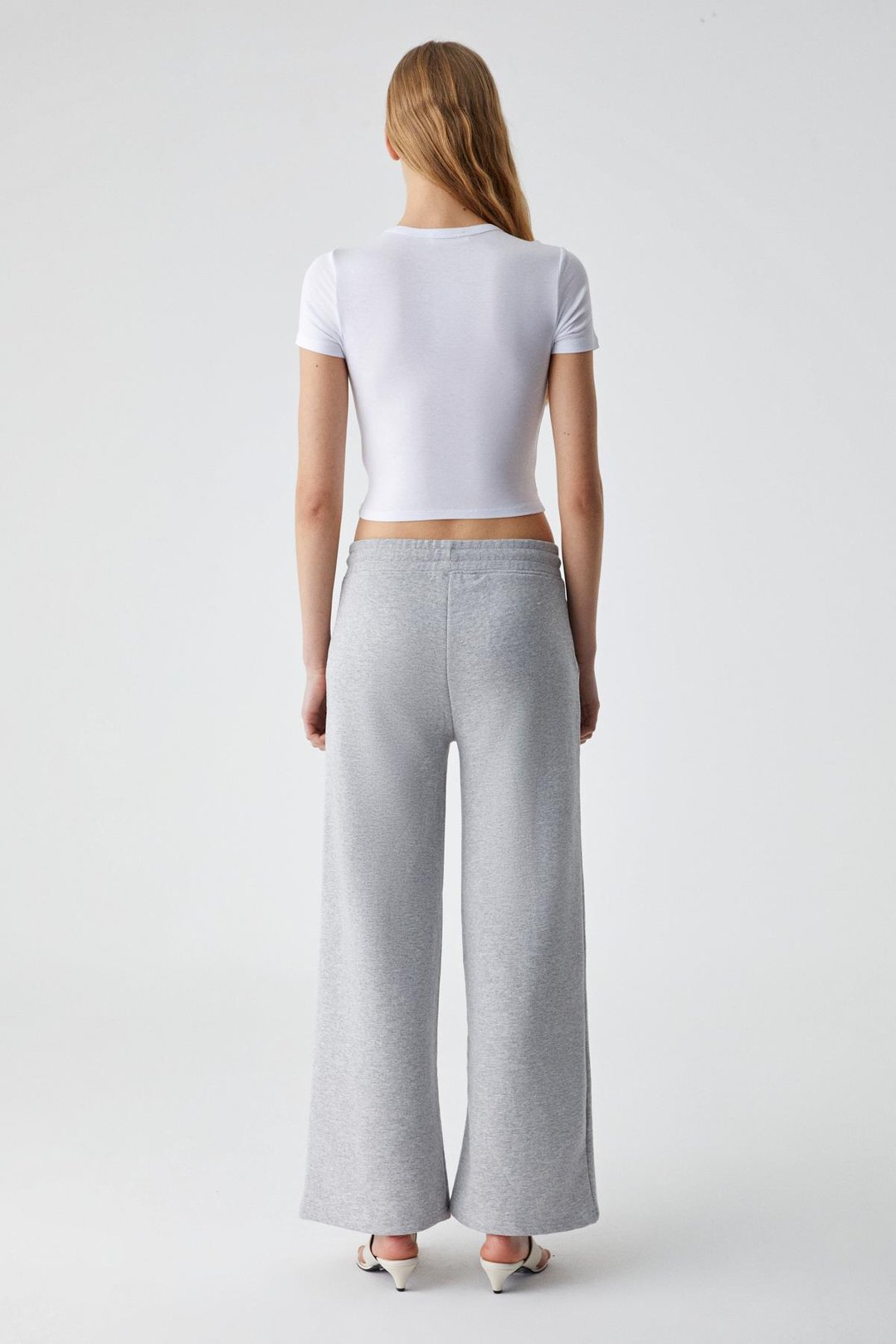 PERSSORE Kadın Bisiklet Yaka Kısa Kol Beyaz T-Shirt