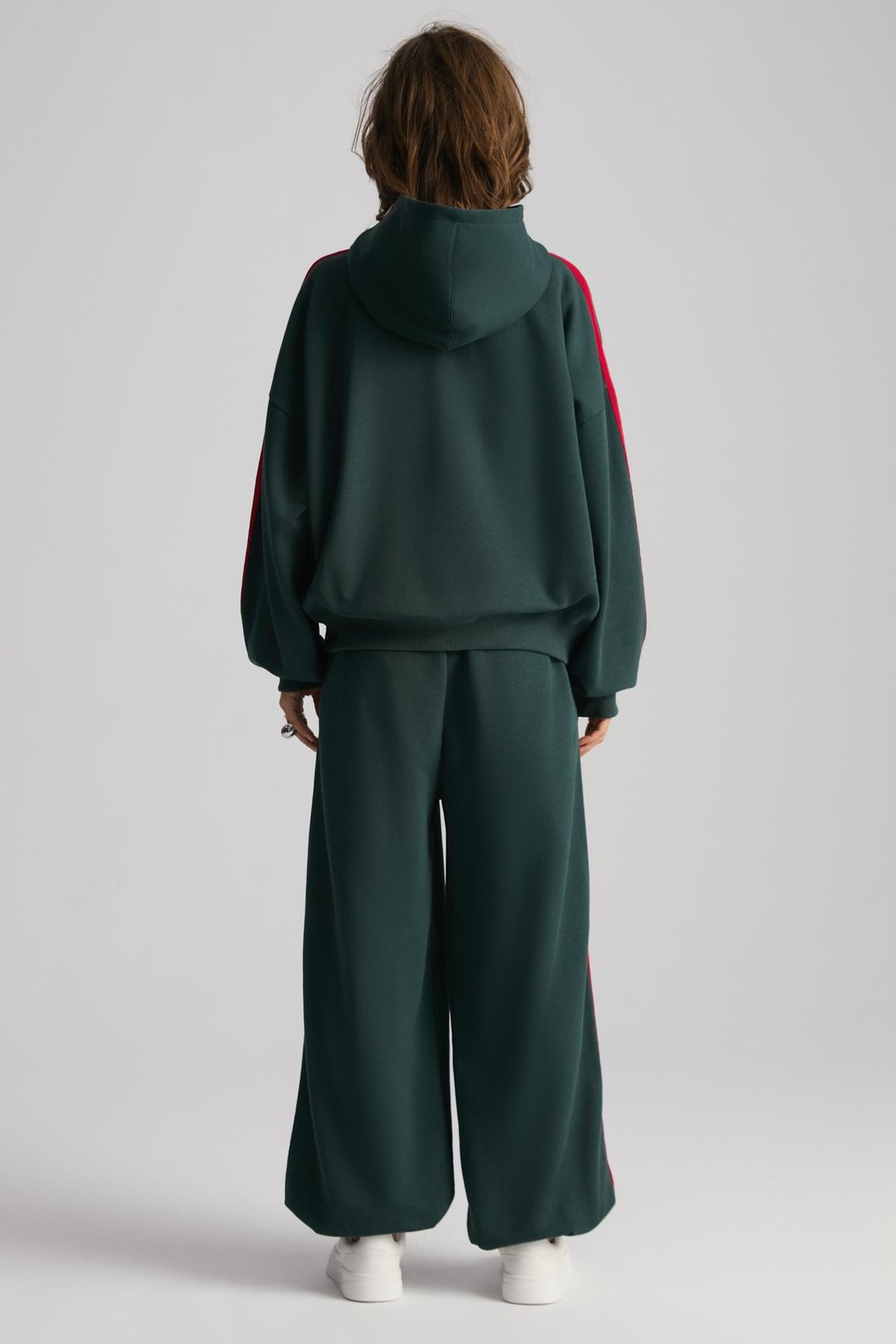 POSSIBILITY Kadın Nakışlı Baskılı Kapüşonlu Yeşil Sweatshirt