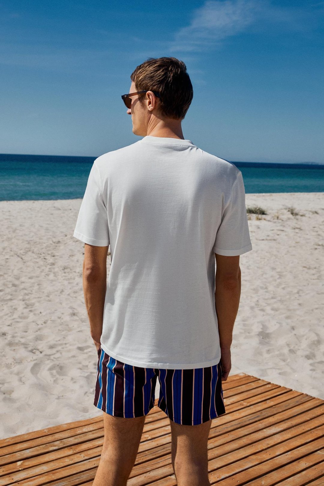 PROVENCE Erkek Bisiklet Yaka %100 Organik Pamuklu Regular Fit Beyaz T-Shirt