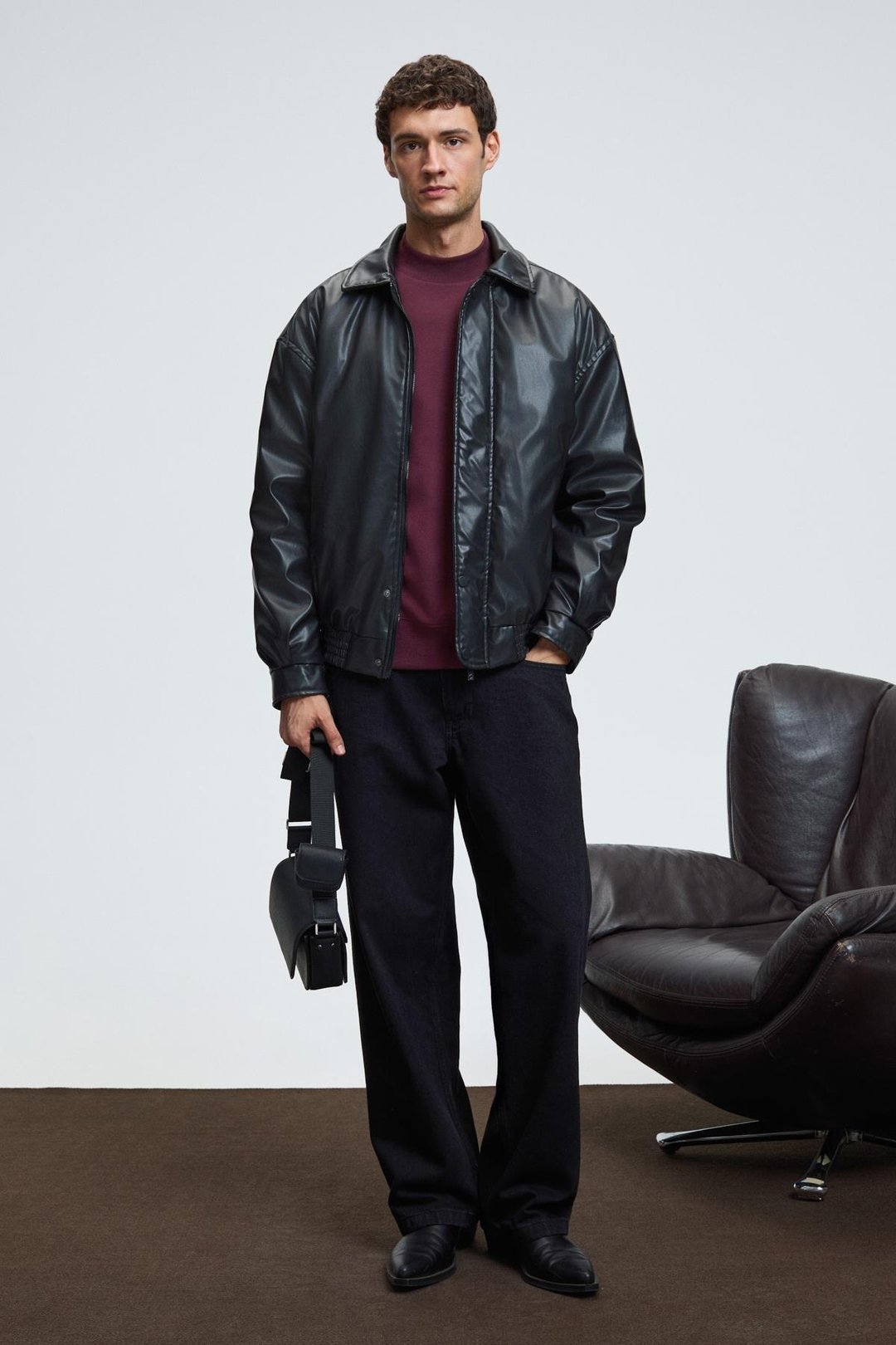 QUILLA Erkek Yarım Balıkçı Basic Bordo Sweatshirt