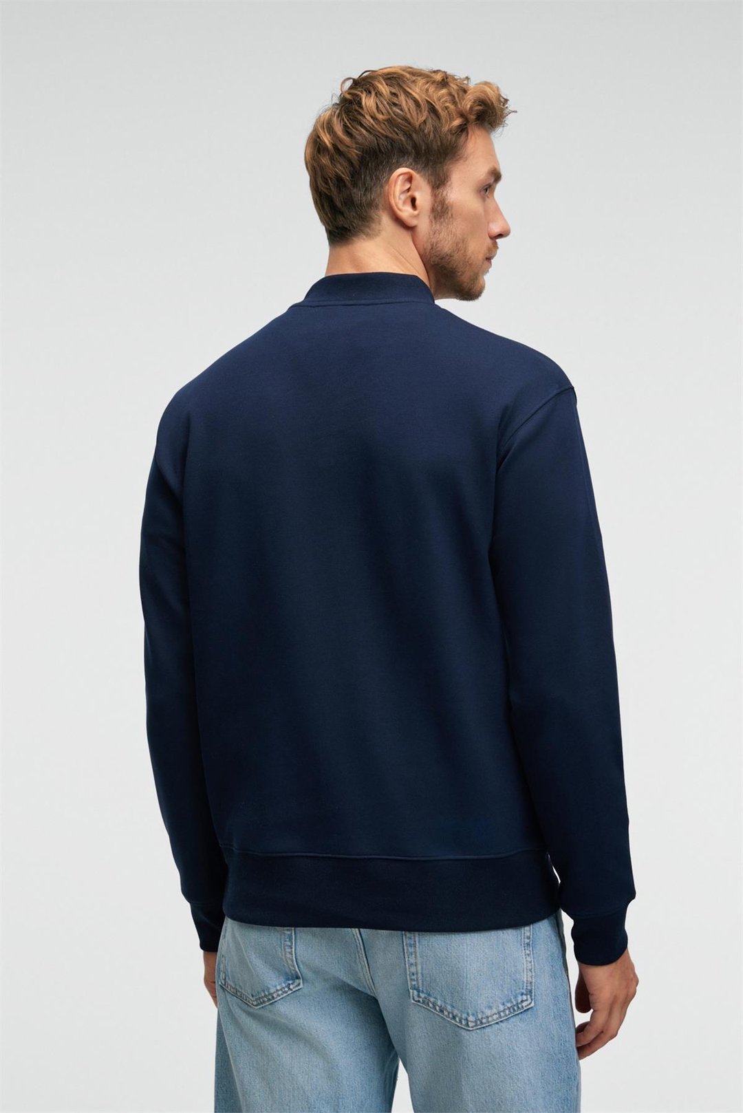 QUILLA Erkek Yarım Balıkçı Basic Lacivert Sweatshirt