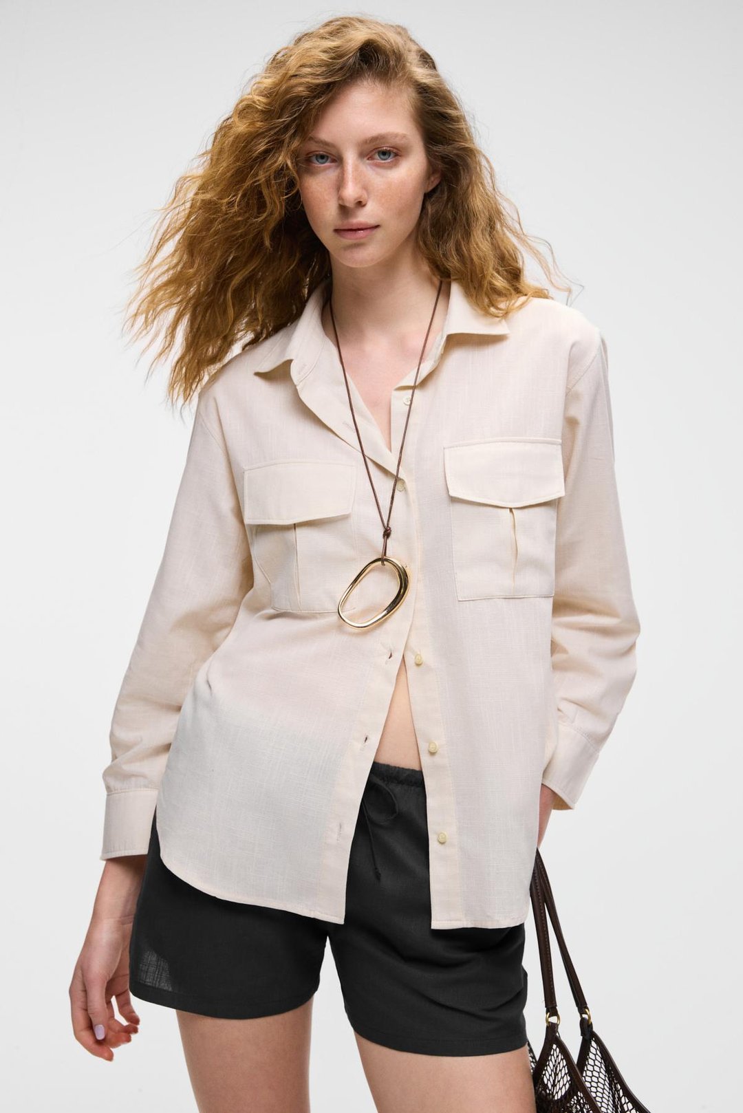 QUINETA Kadın %100 Pamuk Keten Görünümlü Rahat Regular Fit Siyah Şort