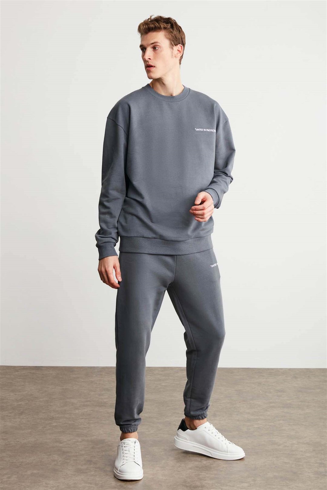 RAIROK Örme Comfort Fit Koyu Gri  Sweatshirt