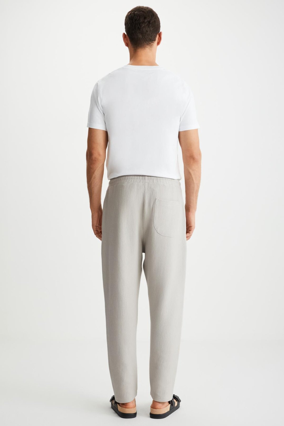 RAMADAN  Regular Bej Tekli Eşofman Altı