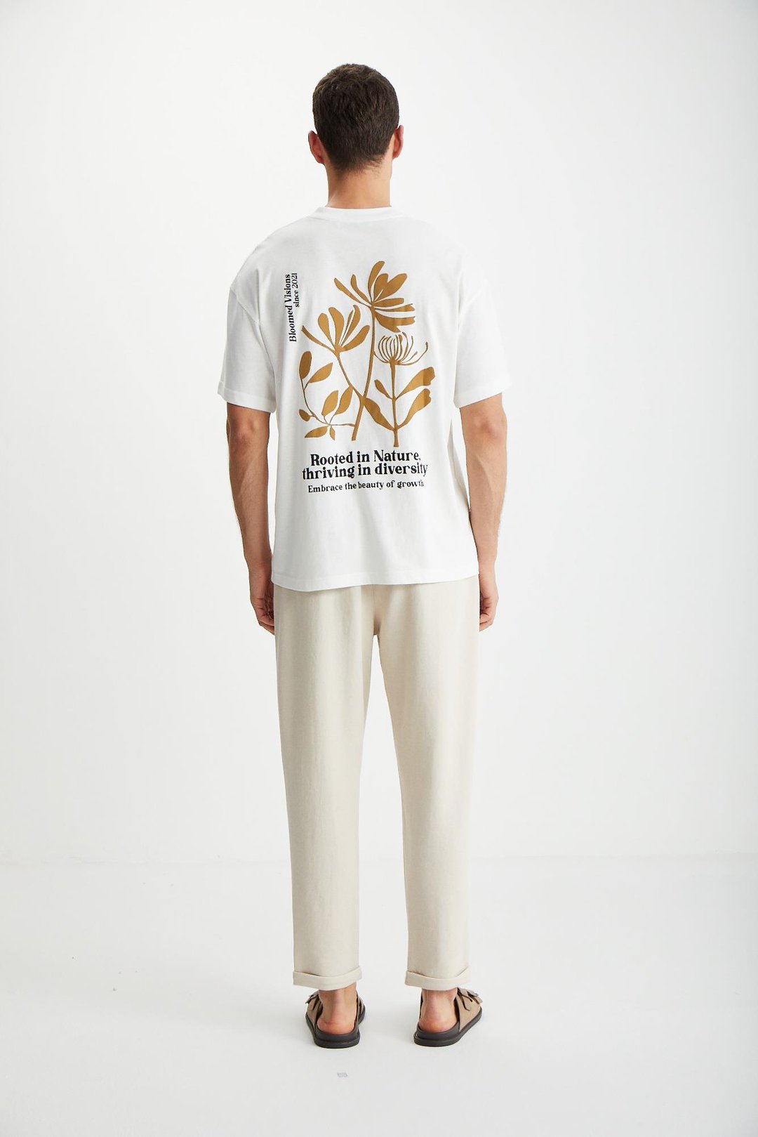 RAMADAN  Regular Bej Tekli Eşofman Altı