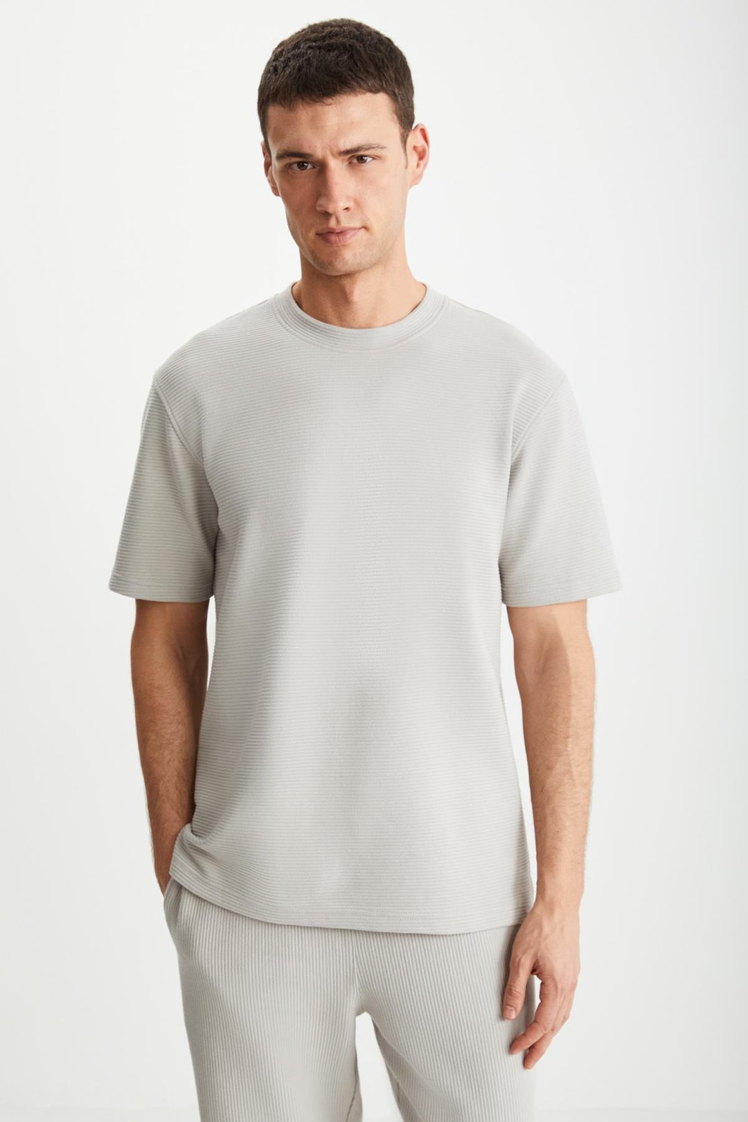 RAMADAN  Regular Bej Tekli T-Shirt