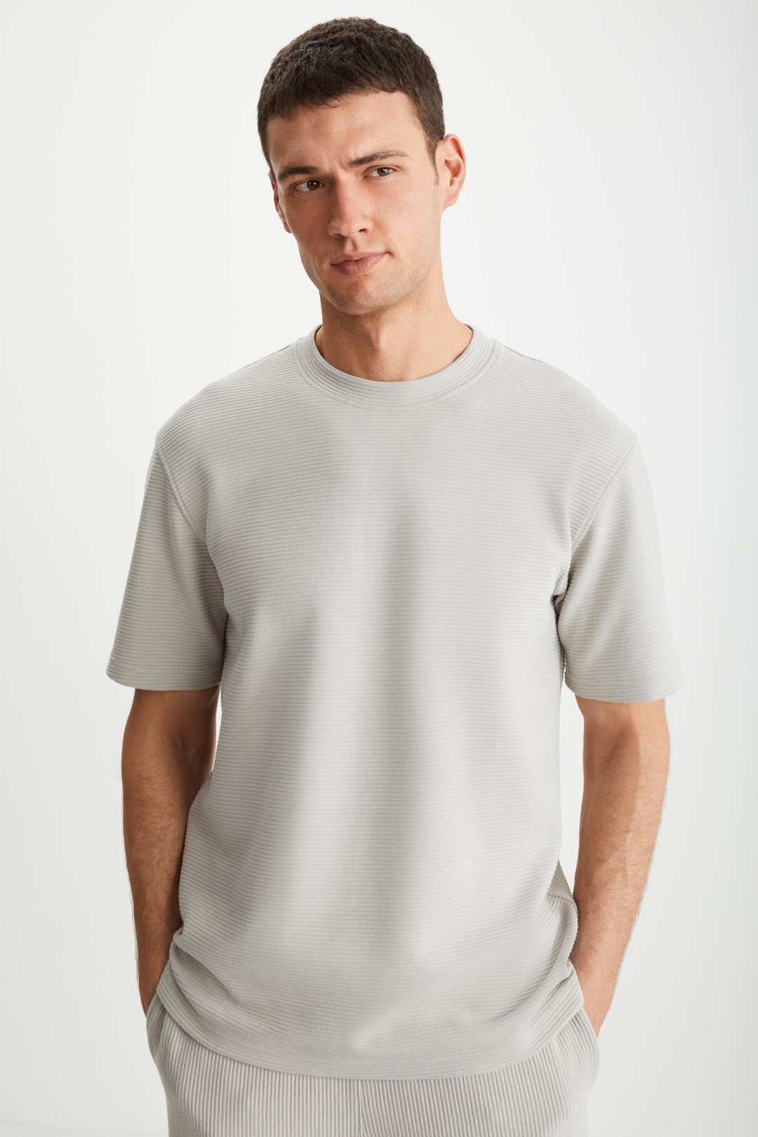 RAMADAN  Regular Bej Tekli T-Shirt