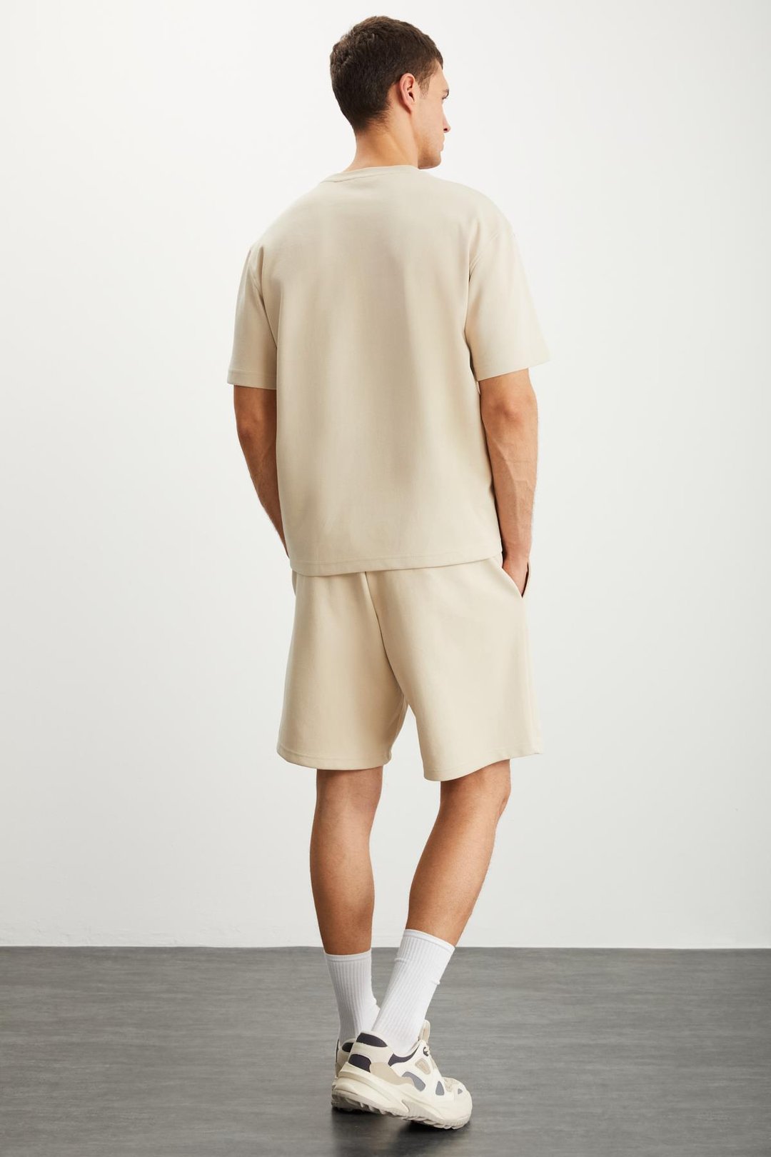 RAMADAN  Regular Bej Tekli T-Shirt