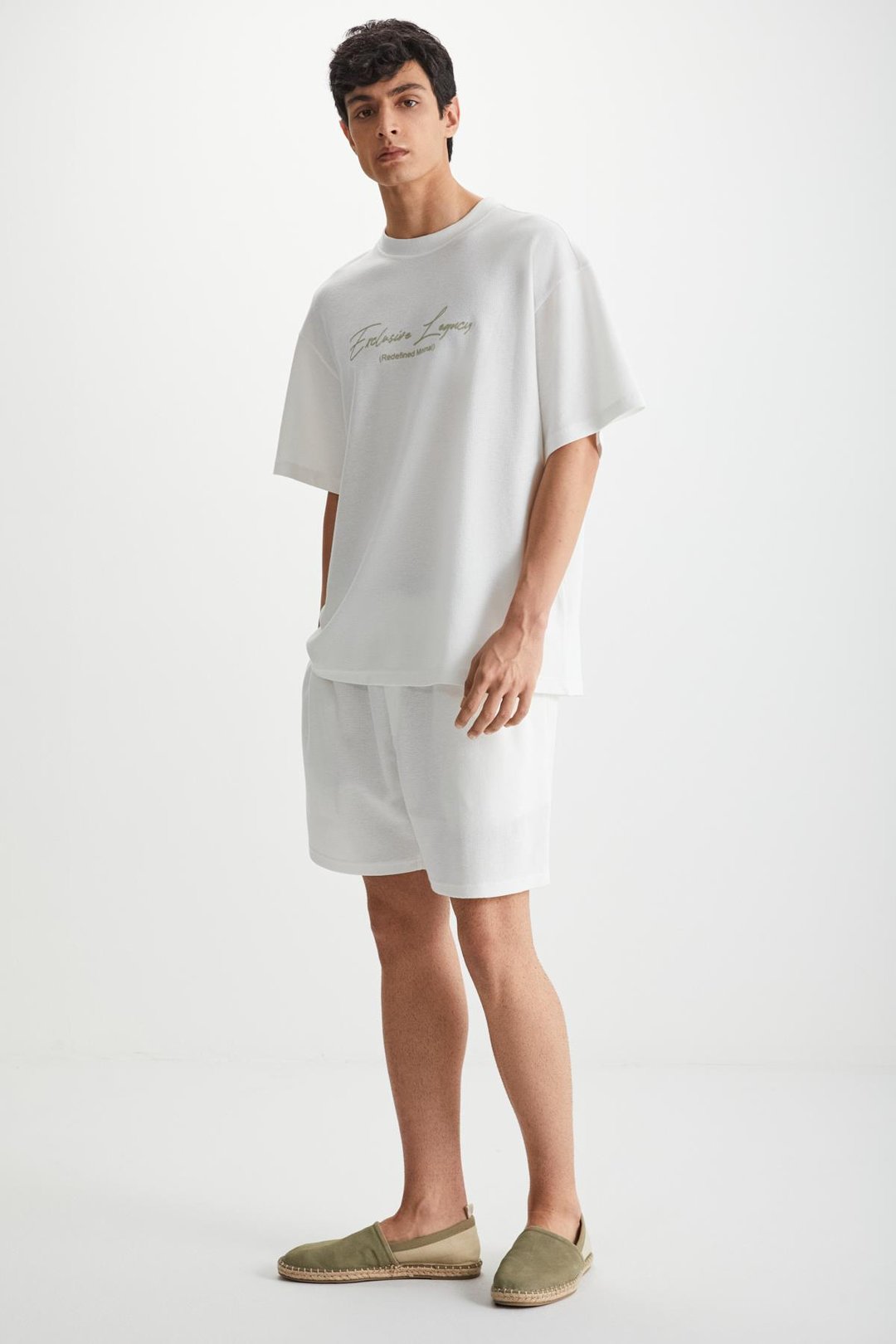 RAMADAN  Regular Ekru Tekli T-Shirt