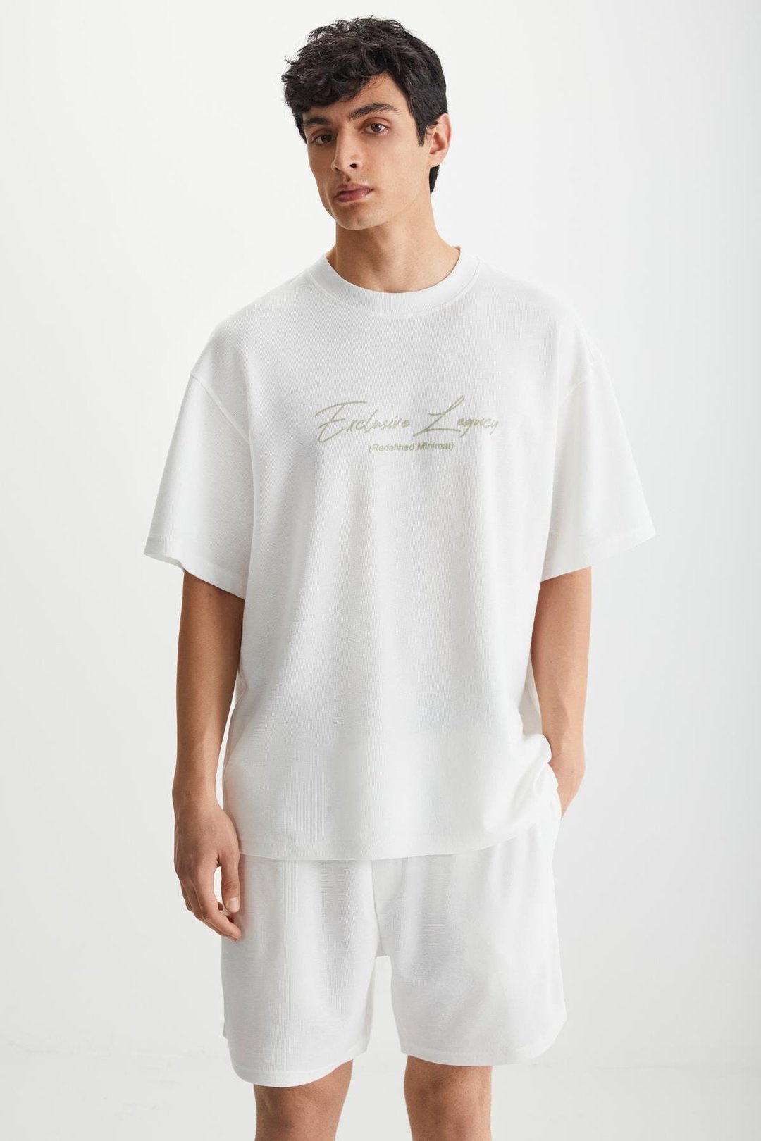 RAMADAN  Regular Ekru Tekli T-Shirt