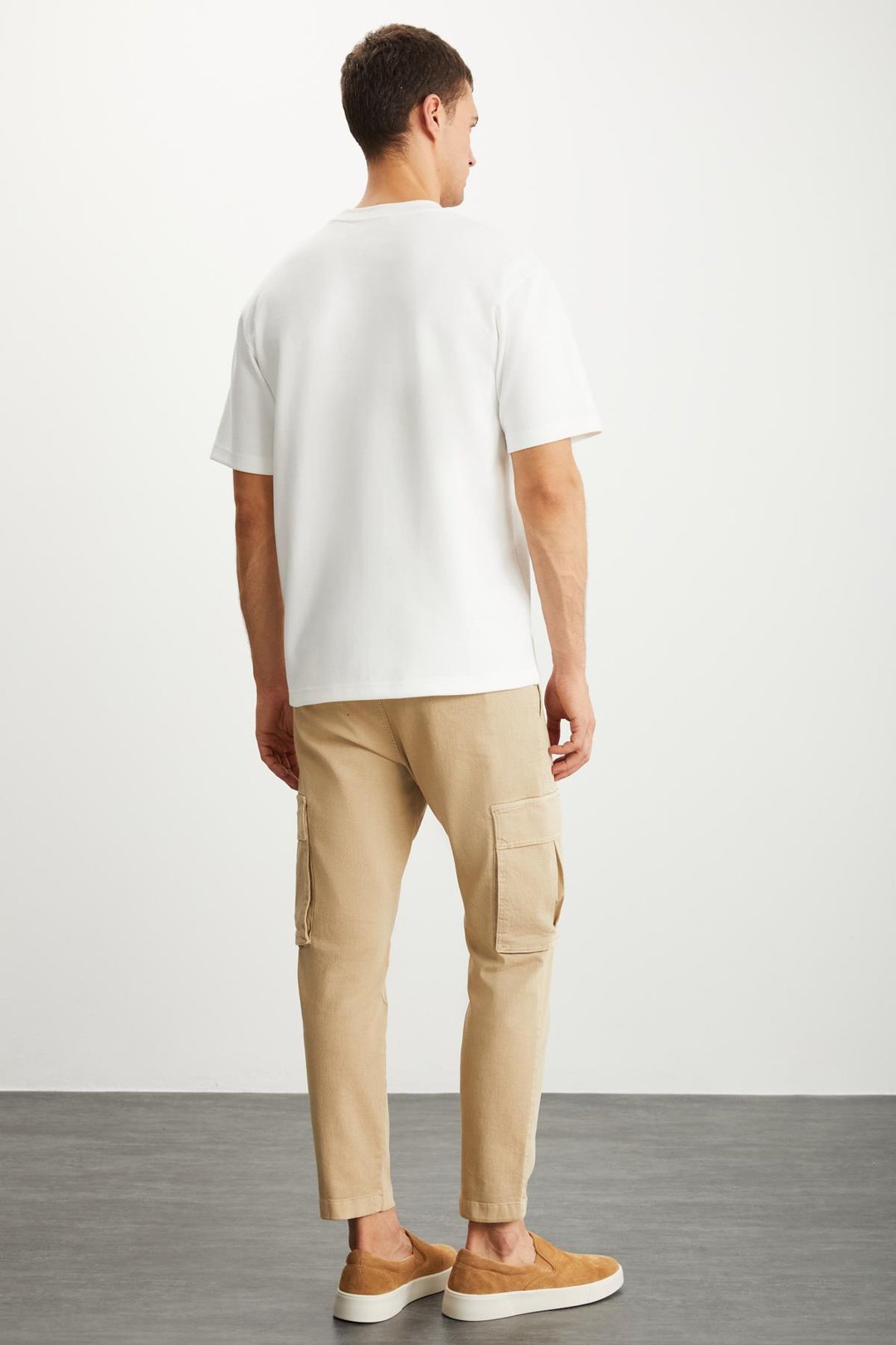 RAMADAN  Regular Ekru Tekli T-Shirt