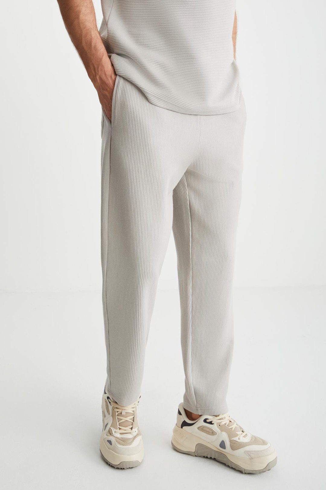 RAMADAN  Regular Gri Tekli Eşofman Altı