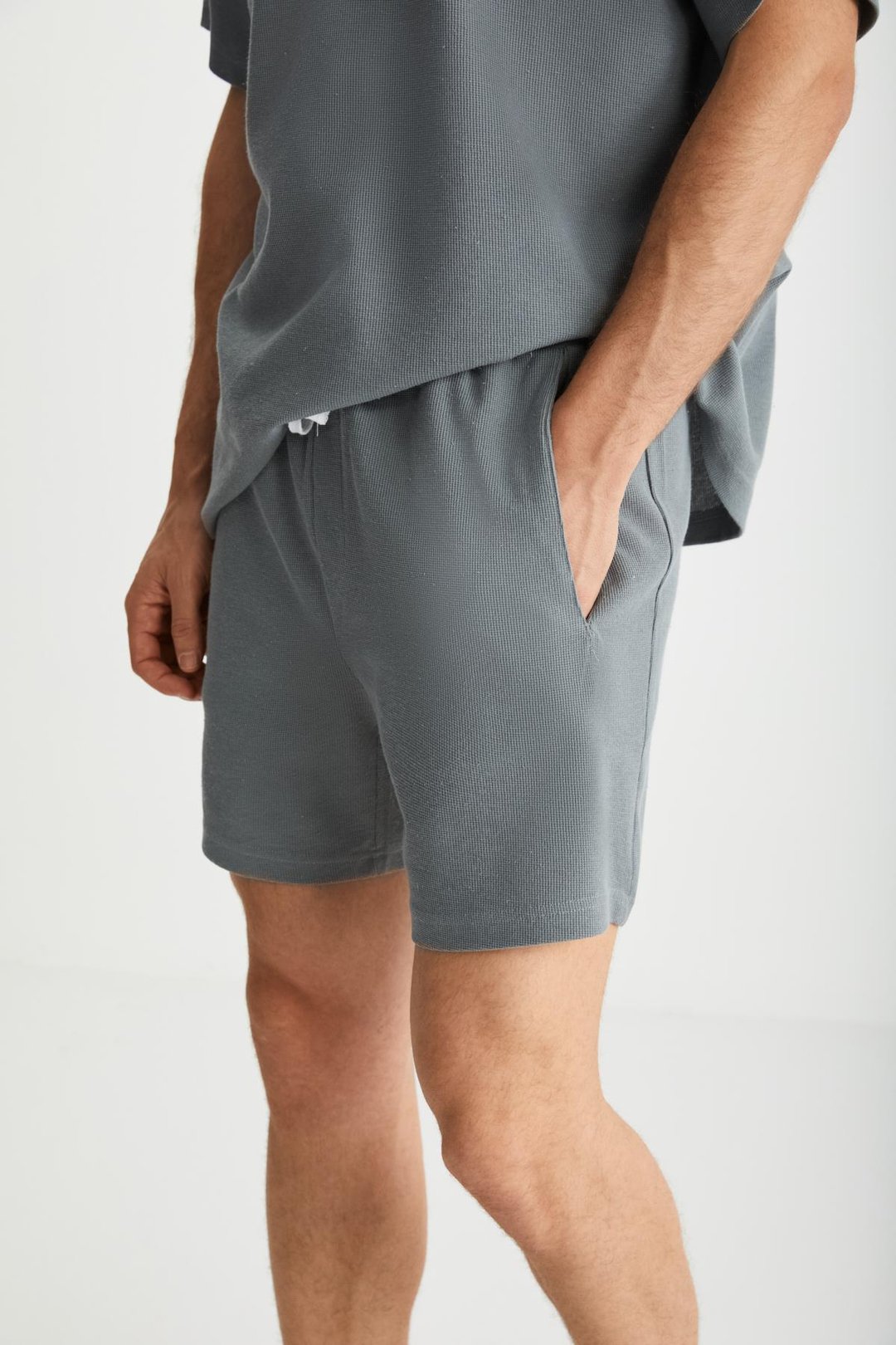 RAMADAN  Regular Gri Tekli Şort