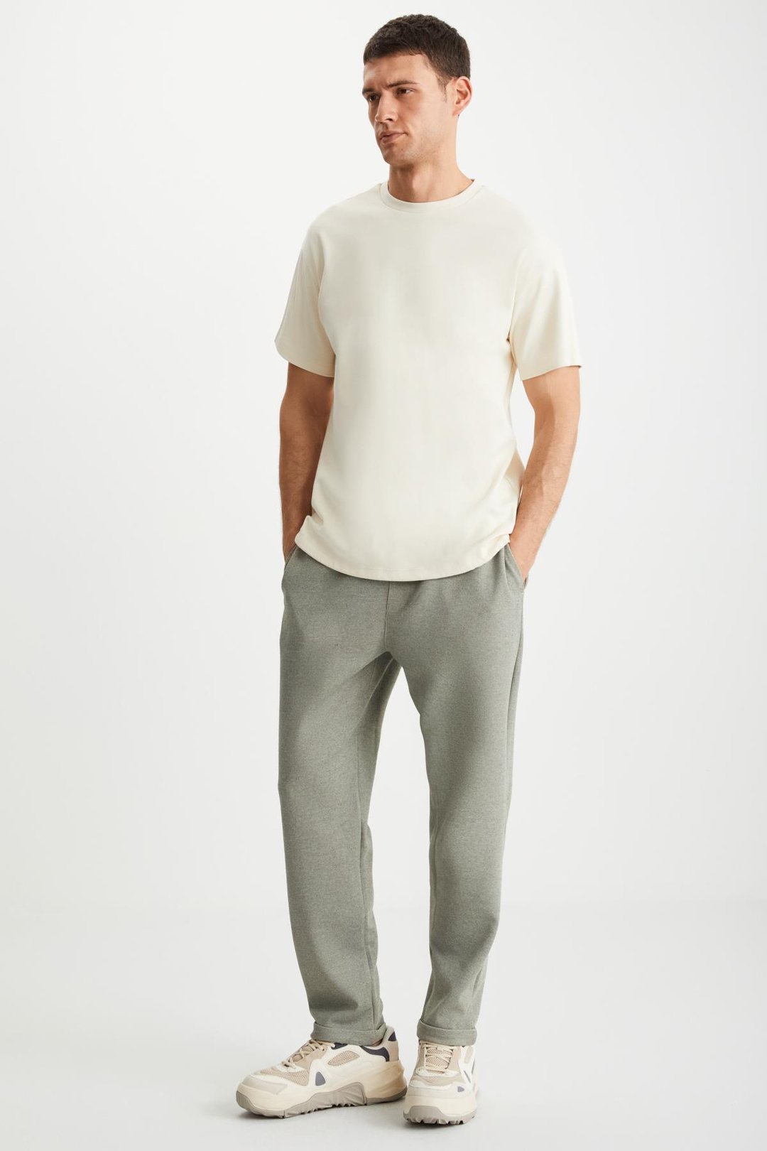 RAMADAN  Regular Haki Tekli Eşofman Altı