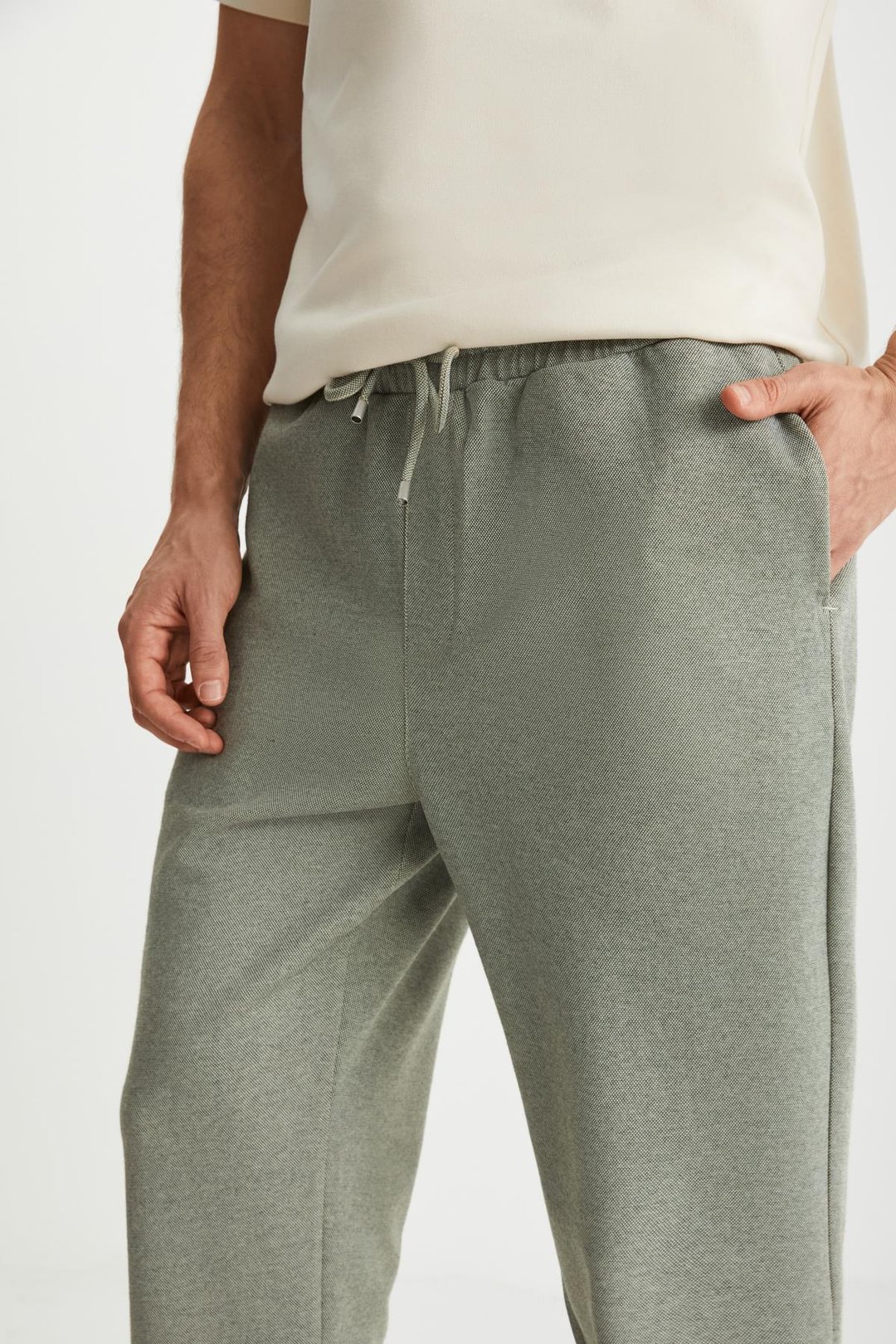 RAMADAN  Regular Haki Tekli Eşofman Altı