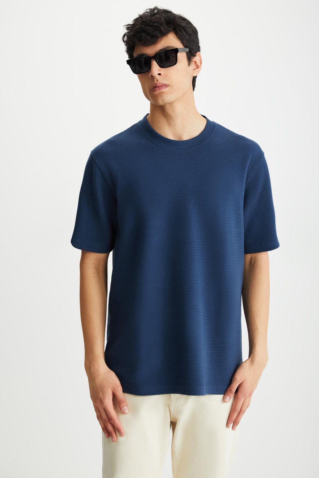 RAMADAN  Regular Lacivert Tekli T-Shirt