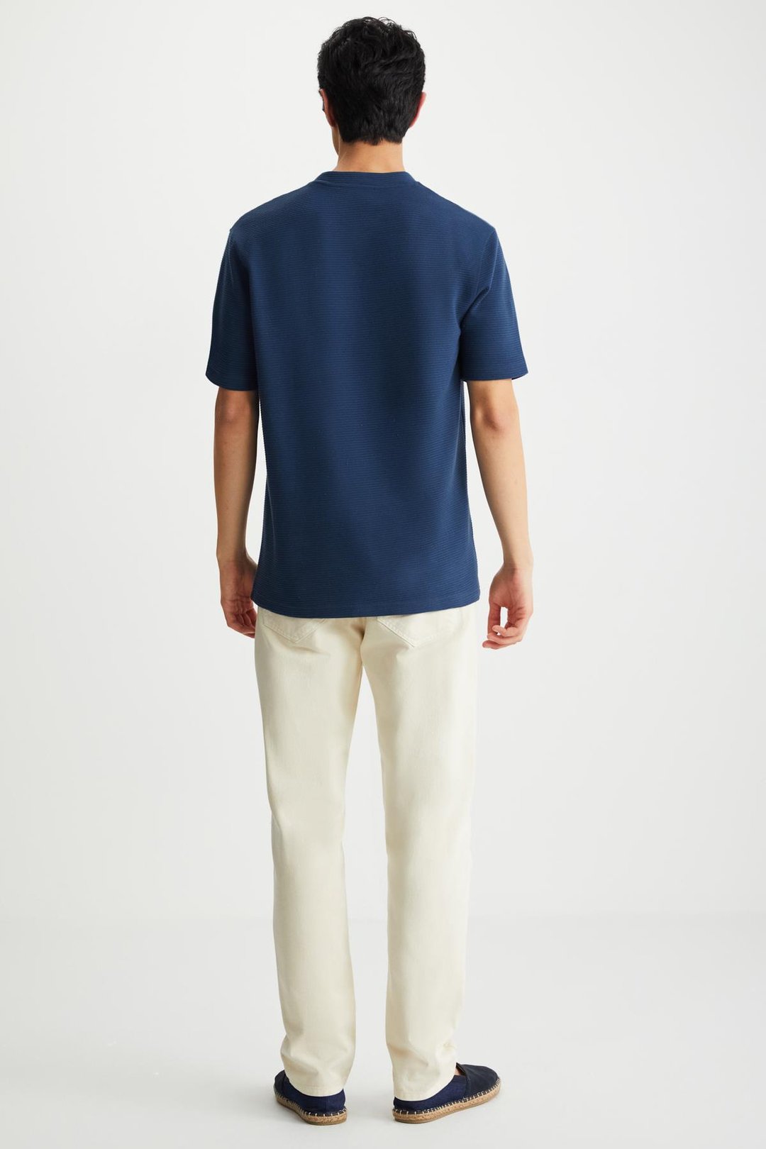 RAMADAN  Regular Lacivert Tekli T-Shirt