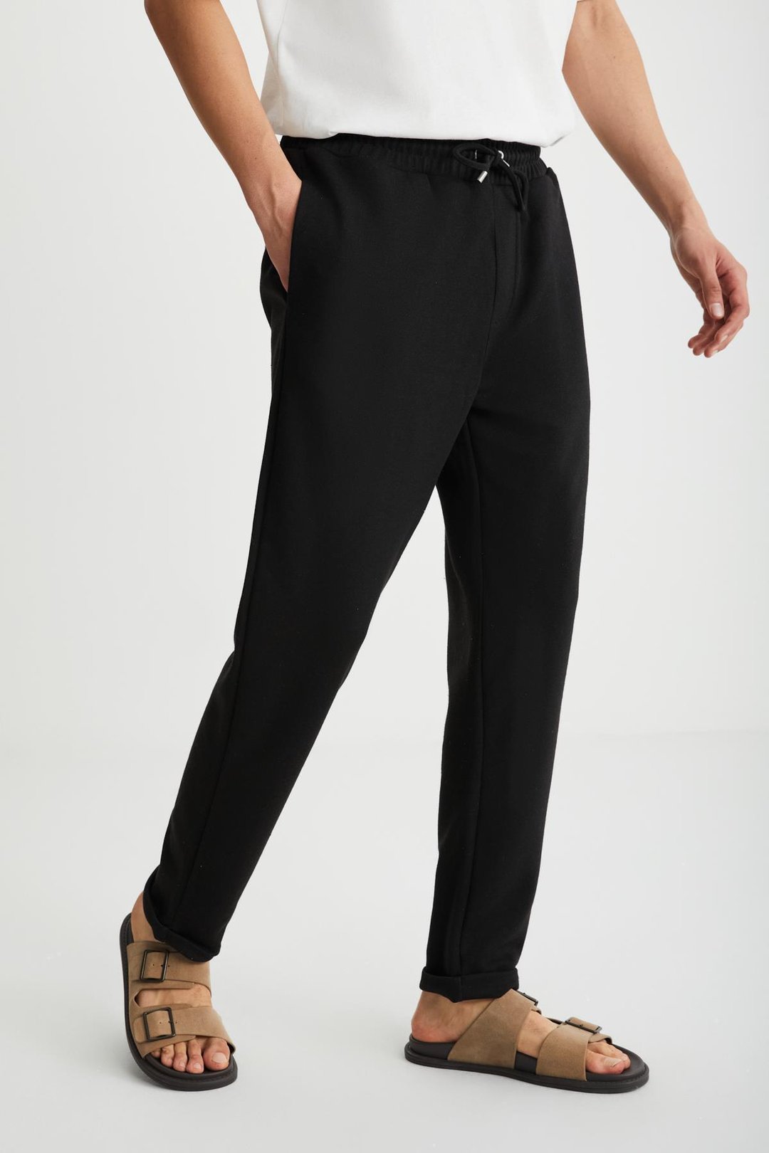 RAMADAN  Regular Siyah Tekli Eşofman Altı