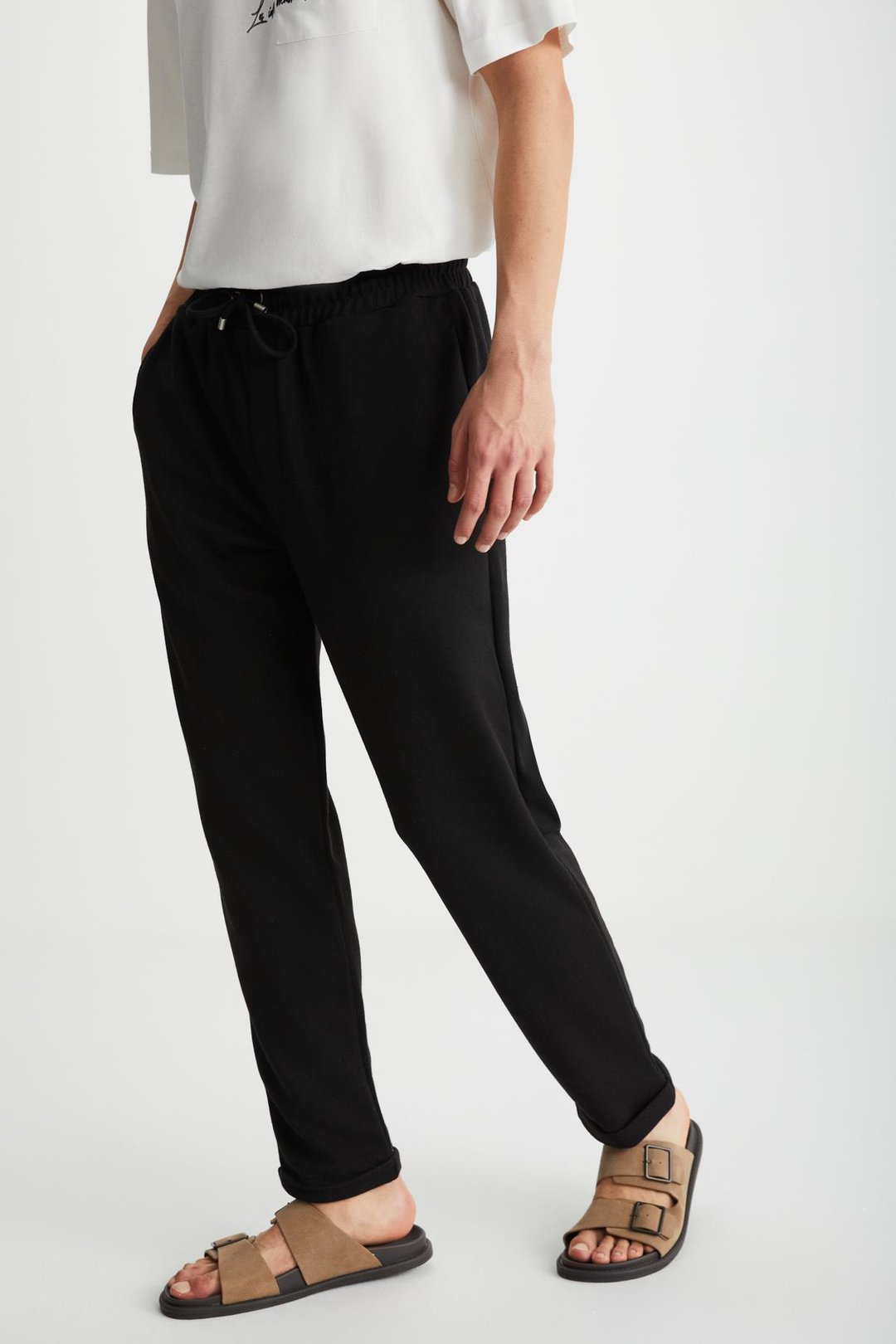 RAMADAN  Regular Siyah Tekli Eşofman Altı