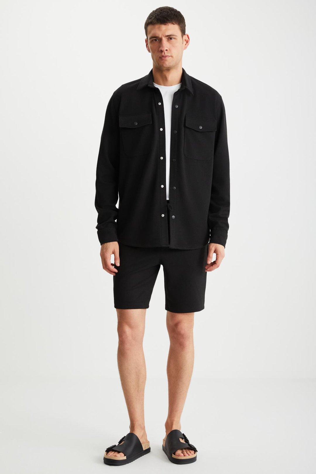 RAMADAN  Regular Siyah Tekli Gömlek