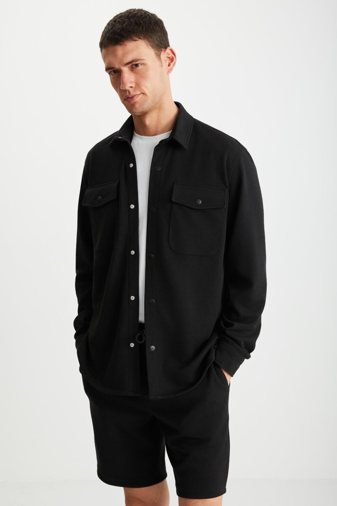 RAMADAN  Regular Siyah Tekli Gömlek