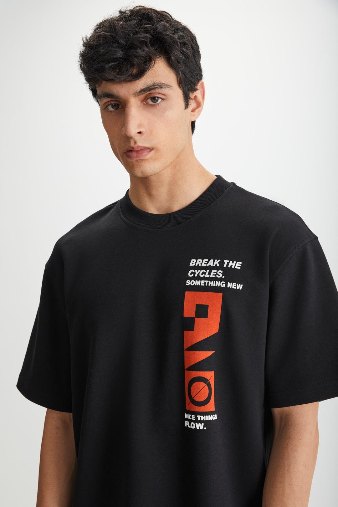 RAMADAN  Regular Siyah Tekli T-Shirt