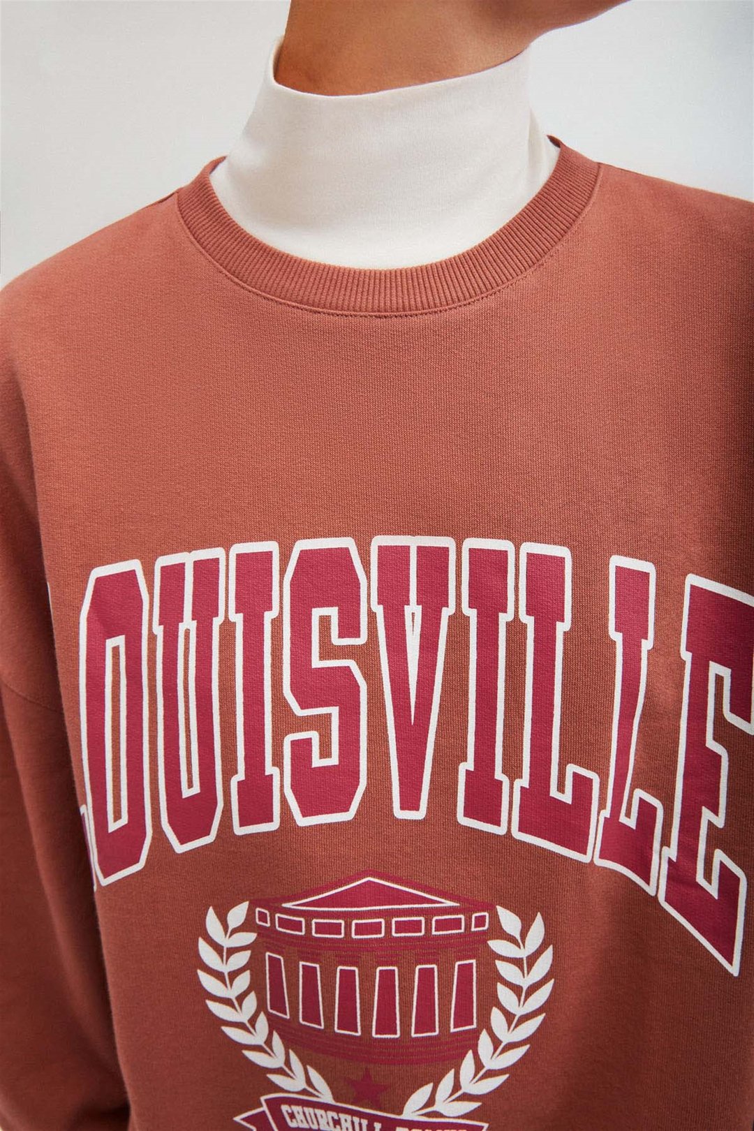 RAMONA Örme Oversize Kiremit Rengi  Sweatshirt