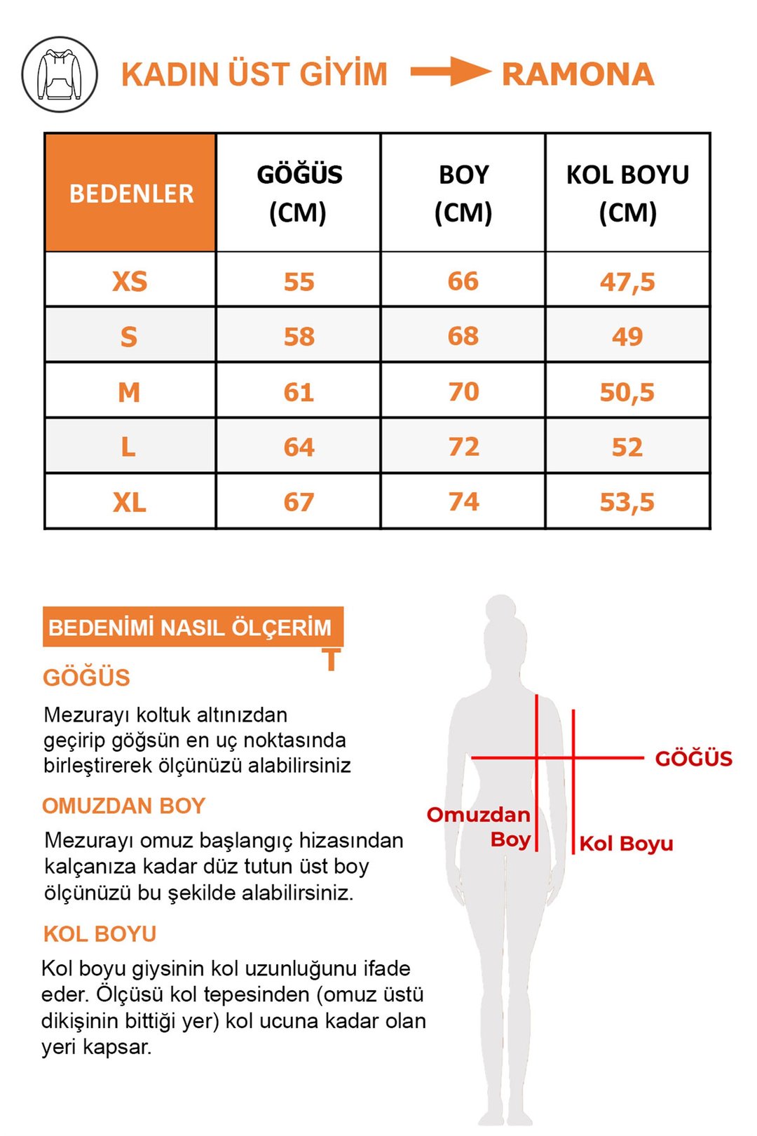 RAMONA Örme Oversize Kiremit Rengi  Sweatshirt