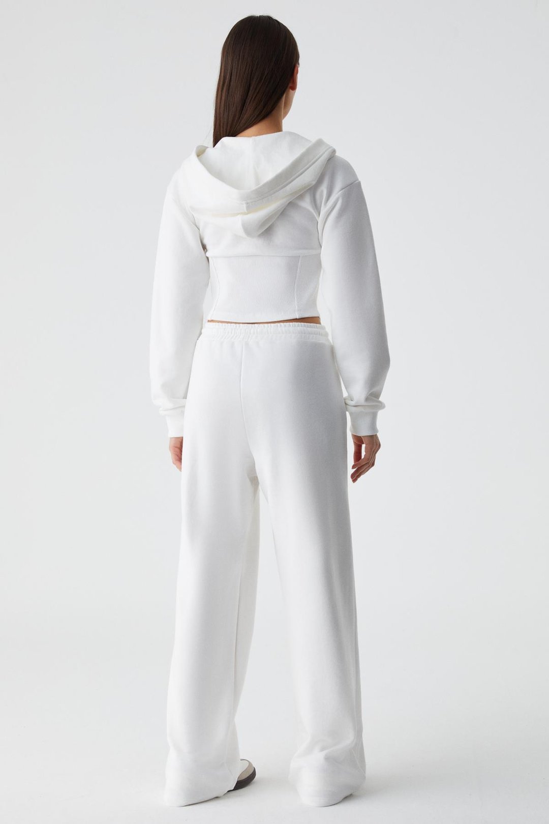 RANMUS Kadın Fermuarlı Uzun Kol Regular Ekru Sweatshirt