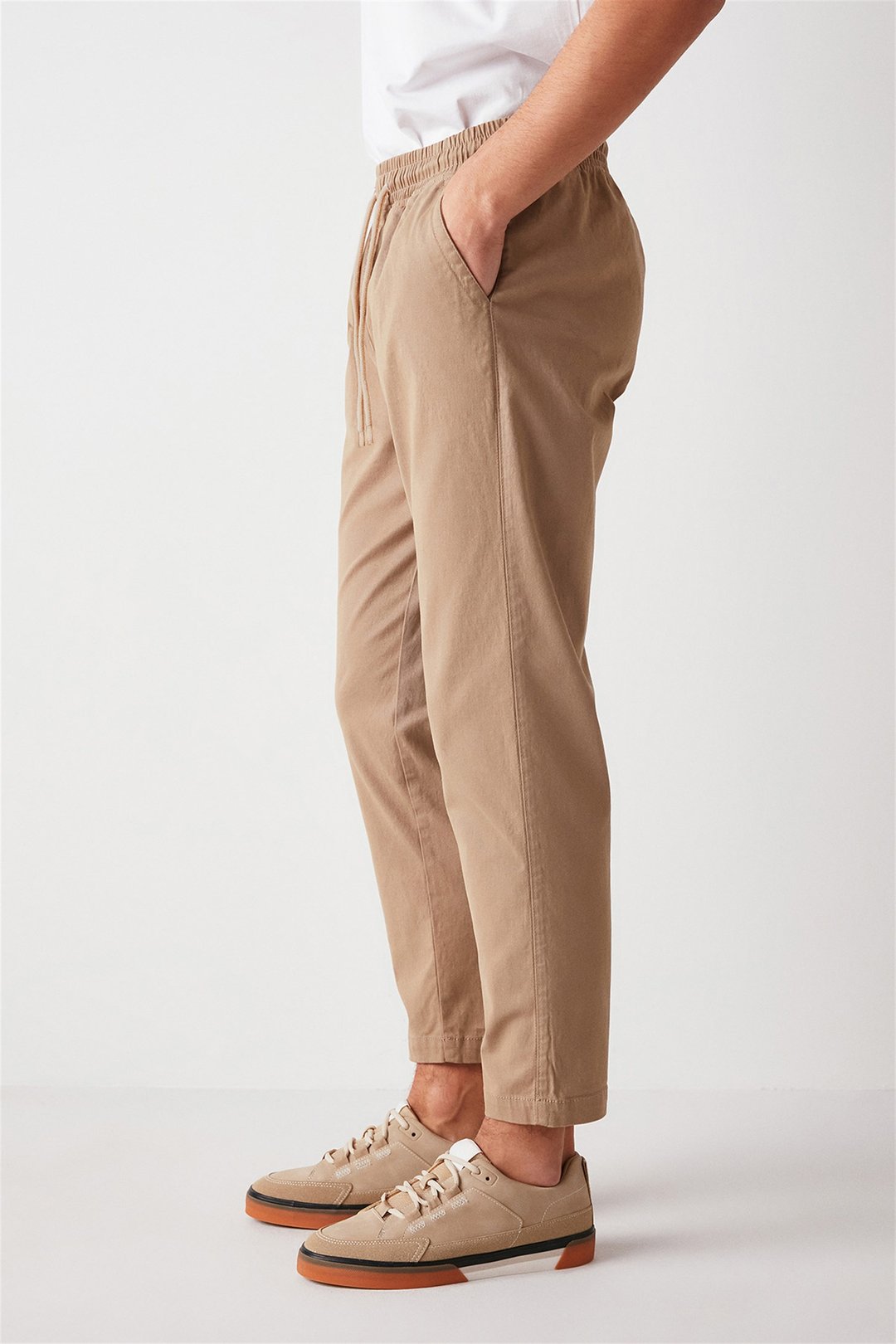 REESE Dokuma Relaxed Fit Bej  Pantolon