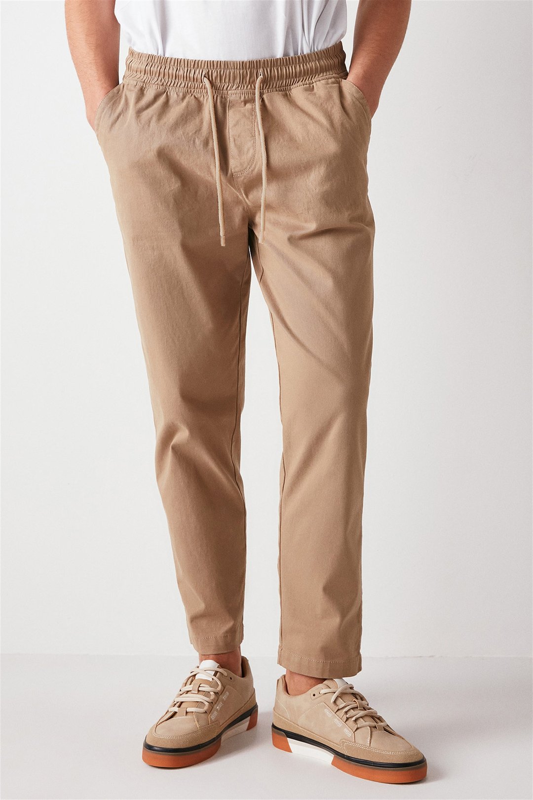 REESE Dokuma Relaxed Fit Bej  Pantolon