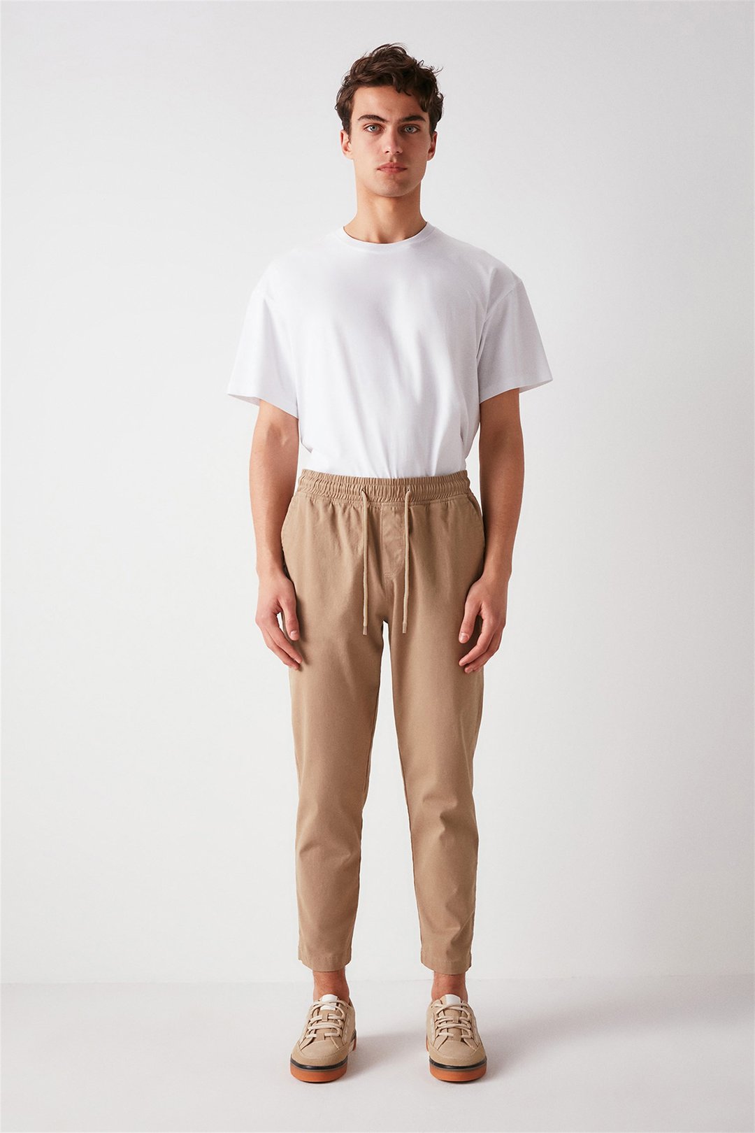 REESE Dokuma Relaxed Fit Bej  Pantolon