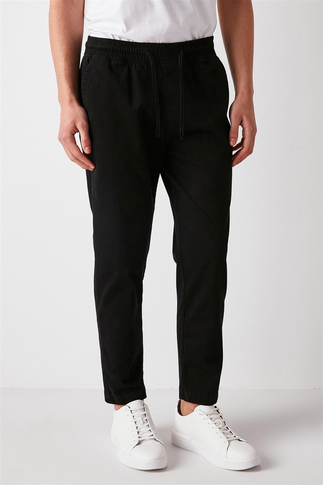 REESE Dokuma Relaxed Fit Siyah  Pantolon