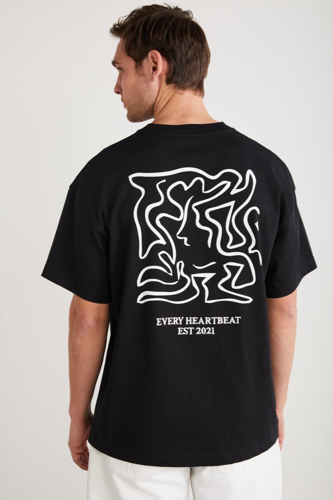 RICO Basic Oversize Siyah Tekli T-Shirt