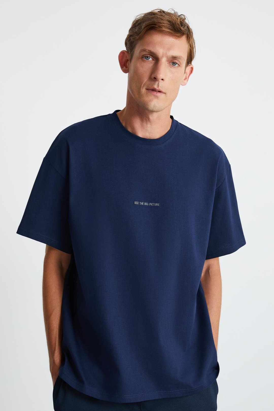RIVER  Oversize Lacivert  T-Shirt
