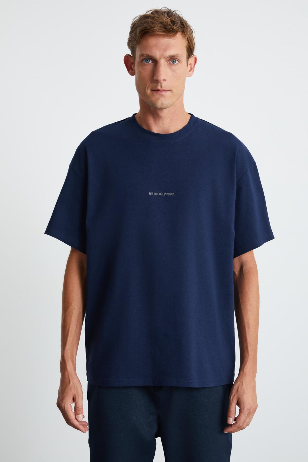 RIVER  Oversize Lacivert  T-Shirt