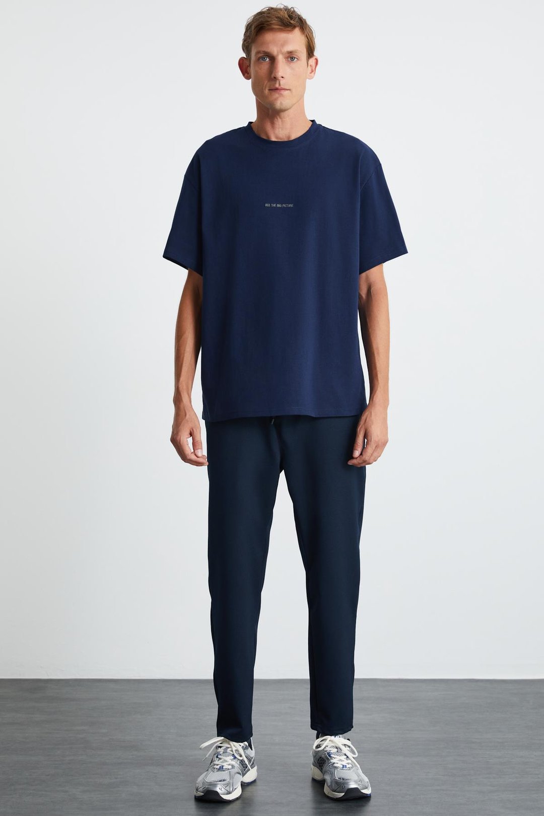 RIVER  Oversize Lacivert  T-Shirt